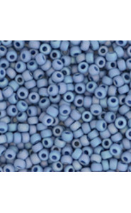 Miyuki rocailles Perlen 11/0 - Opaque glazed frosted rainbow soft blue 11-4704